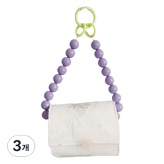 원이네 비즈 두루마리 휴지걸이, 퍼플, 3개