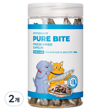 페스룸 반려동물 퓨어 바이트 동결건조, 65g, 2개, 열빙어