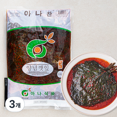 라행푸드 아나찬 양념깻잎, 1kg, 3개