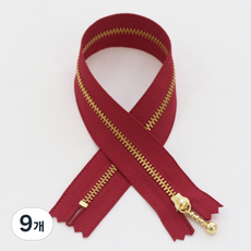 와이케이케이 머스트 골드 지퍼 30cm, 딥레드, 9개