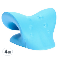 Kyhome 肩頸按摩器/C型頸椎牽引器/穴位按摩枕, 藍色, 4個