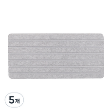 JLIFE Runner 珪藻土浴室墊, 淺灰色, 5個