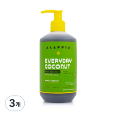 [쿠팡수입] 알라피아 에브리데이 코코넛 페이스 클렌저 퓨얼리 코코넛, 354ml, 3개