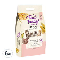 톰스패밀리 옥수수 고양이 모래 크러쉬, 5L, 6개, 베이비파우더향