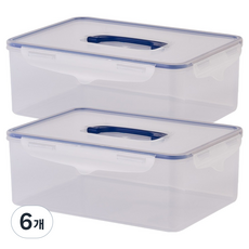 에코센스 조아락 직사각 밀폐용기, 6개, 6.5L