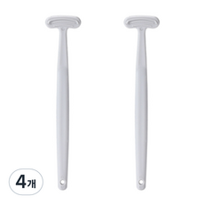 生活所談 柔軟矽膠刮舌器 灰色, 4個