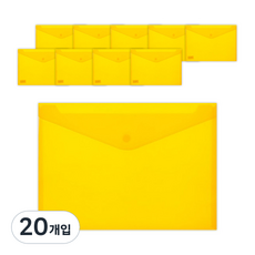 ECO Chungwoon PP素面魔鬼氈文件袋, 黃色, 20個