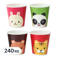 황씨네도시락 캐릭터 종이컵 4종, 120개입, 2개