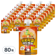 아람농장 트로피컬 어드벤처 유산균 음료, 80개, 100ml