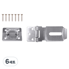 철물대장 녹 없는 스텐레스 304 걸고리 82 x 39 mm, 1호, 6세트
