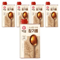 백설 고소함 가득 참기름, 450ml, 5개