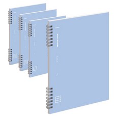 MUNID IS SPRING 橫線筆記本, 淺藍色, 4本