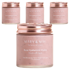 [비건뷰티] 마리엔메이 로즈 히알루로닉 하이드라 워시오프 팩 125g, 1개입, 4개