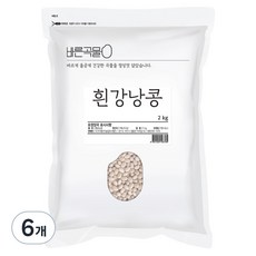 바른곡물 흰강낭콩, 2kg, 6개