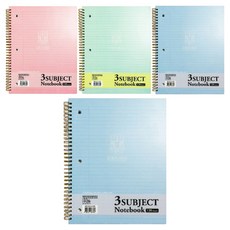 OXFORD 3공 절취스프링 Letter 좌철 노트 120매 2p 세트, 랜덤발송, 2세트
