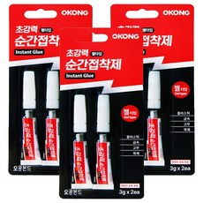 오공 초강력 순간접착제 젤타입 3g x 2p, 3개