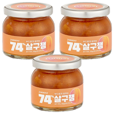 JAMMINT 74% 살구잼, 3개, 165g