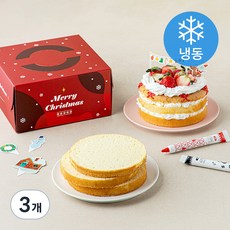 장가네제과 레터링 케이크 만들기 키트 (냉동), 346g, 3개