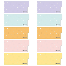 TO NOTE Lite 自選分隔頁 繽紛點點 5入 158x72mm, 2包