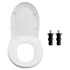 Indoor Home 衛生馬桶蓋 特大號 D型 上鎖式, 白色, 1個