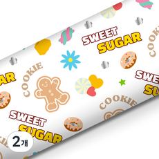 comet 甜蜜圖案鍍金捲筒包裝紙 17m, 2個, 混色