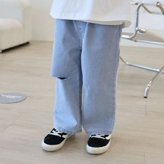 소년마켓 남아용 데미지 오일 찢청 팬츠