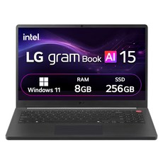 LG전자 2026 그램북 AI 15 코어 Ultra5 방문설치, 타이탄블랙, 15U50U-GROWK, 256GB, 8GB, WIN11 Home