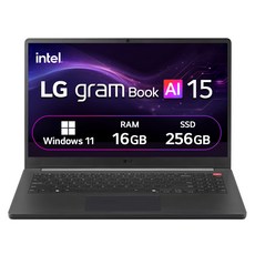 LG전자 2026 그램북 AI 15 코어 Ultra5 방문설치, 타이탄블랙, 256GB, 16GB, WIN11 Home, 15U50U-GA5HK