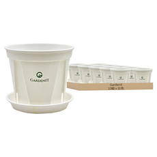 Gardenit 原創開縫盆 + 底盤套組, 白色, 10組