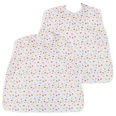 클린유니폼 방수 성인용 턱받이 벨크로형, 과일, 2개