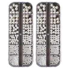 田納西美甲圓形珍珠套裝, 單色, 2組