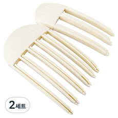 라이퓨 헤어 뿌리 볼륨 집게 6핀 + 3핀 세트, 2세트, 아이보리