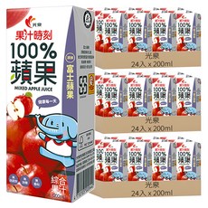 光泉 果汁時刻100%蘋果綜合果汁, 200ml, 72入