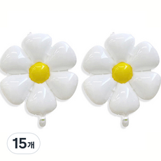스마일 데이지꽃 풍선 6잎 스마일 인쇄 없음 소, 혼합색상, 15개