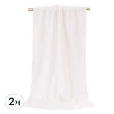 前程似錦 每日浴巾 200g 70 x 140 cm, 白色, 2個