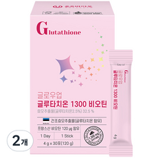 온유바이오 글로우업 글루타치온 1300 비오틴, 30회분, 2개