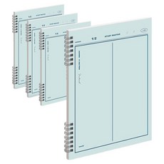 MUNID IS SPRING 雙欄數學練習本, 綠色, 4本