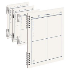 Munid 筆記本, 象牙白色, 4本