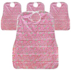 pyeonrian 圍兜 粉紅花朵 防水圍裙, 4個