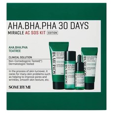 SOME BY MI 莎柏蜜 30天奇蹟AC SOS組合 洗面乳30ml 化妝水30ml 精華液10ml 面霜20g, 1組