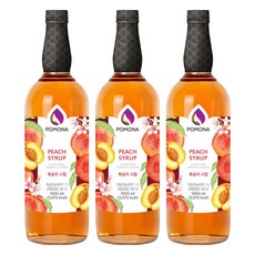 포모나 복숭아 시럽, 1L, 3개