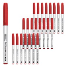 PENMAX 12角細字白板筆, 紅色, 24個