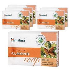 히말라야 모이스처라이징 아몬드 비누, 75g, 6개