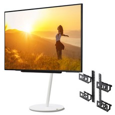 월 이동식 TV 스탠드 세븐 스탠드 라지 + 멀티 디바이스 홀더 세트, 1세트, WLTVL6111(화이트)