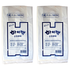 Hi-Pack 購物袋 1號 白色 100入, 10個