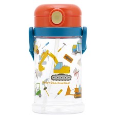 Skater 寬底吸管杯 工程車 370ml, 1個