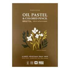 PAPELSINO OIL PASTEL 彩色鉛筆素描本 BRISTOL, A5, 1個, 22張