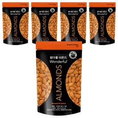 Wonderful ALMONDS 鹽味烘烤杏仁果, 400g, 5包