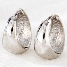 노이드비 여성용 전체순은 925실버 볼드 포트링 원터치링 귀걸이 양쪽 세트 + 쇼핑백