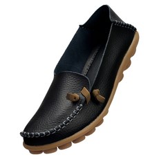 [효도화] 유세븐 여성용 가죽 컴포트 꺾어신는 로퍼 DM1009